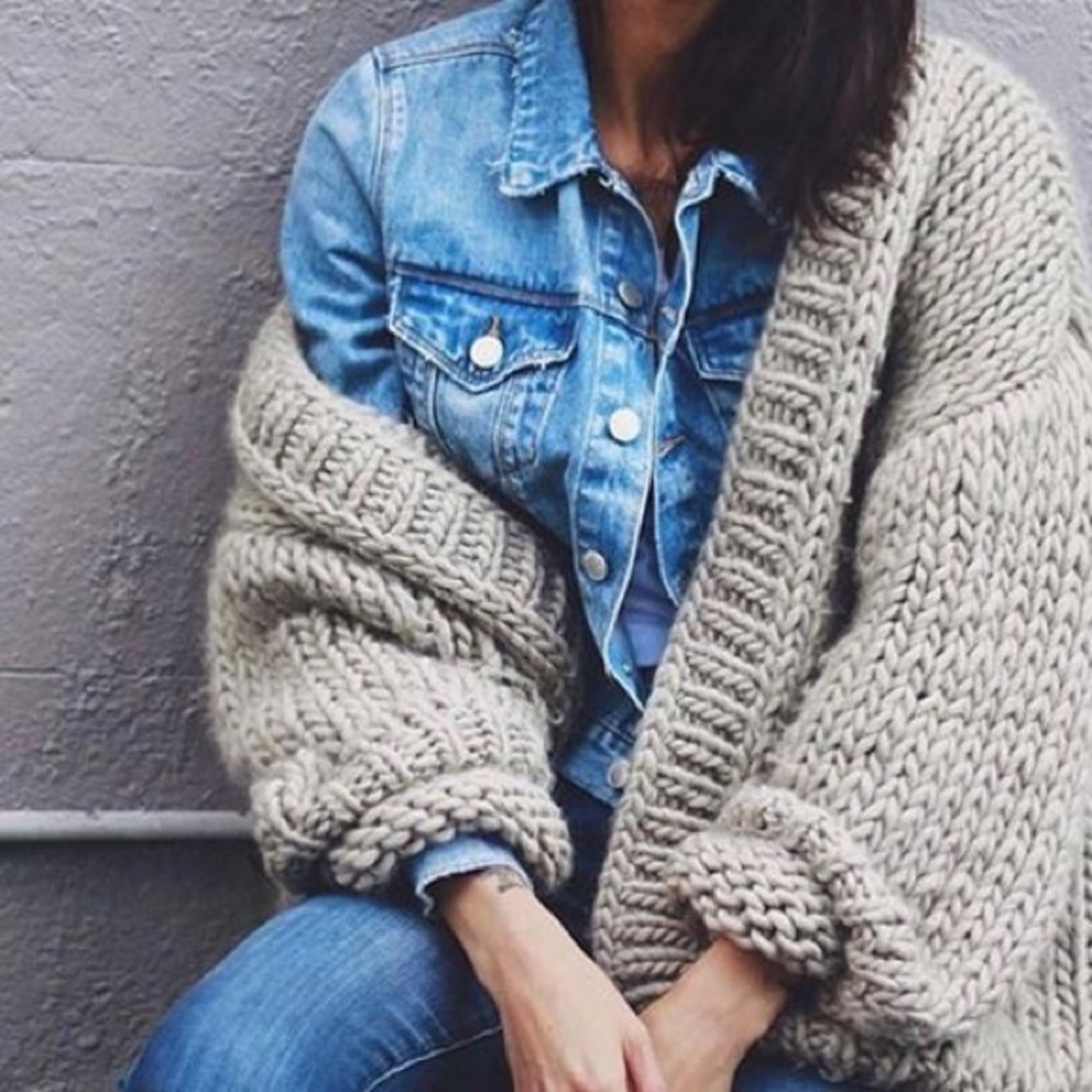 Neutral Fuzzy Cardigan